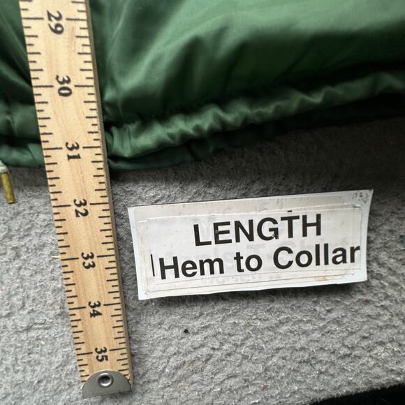 Vintage 70s Sears Snap Button Nylon Lined Coach Jacket Mens XL Tall Green Lined - Picture 6 of 12